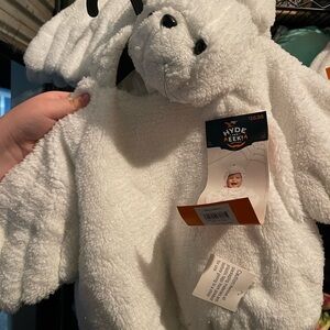 Hyde and Eek! White seal Costume. Sz 0/6 mo